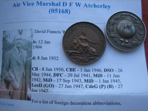 Air Vice Marshal D.F.W. Atcherley Medals