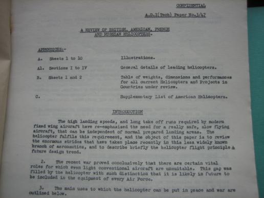 ADI TECH Paper March 1947 Confidential Helicopters