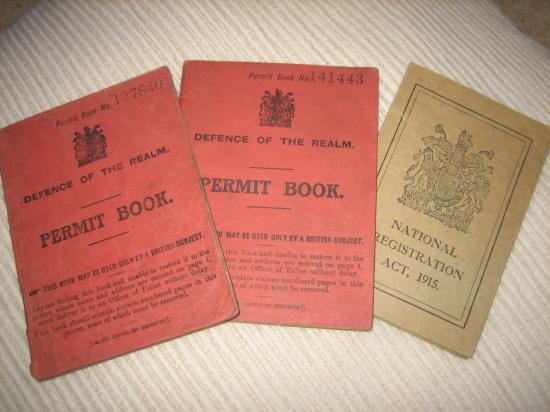 WW1 DORA Permits to Residents Dover Kent