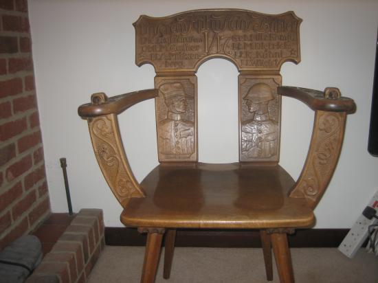 WW1 Liberated Heavy Oak Chair